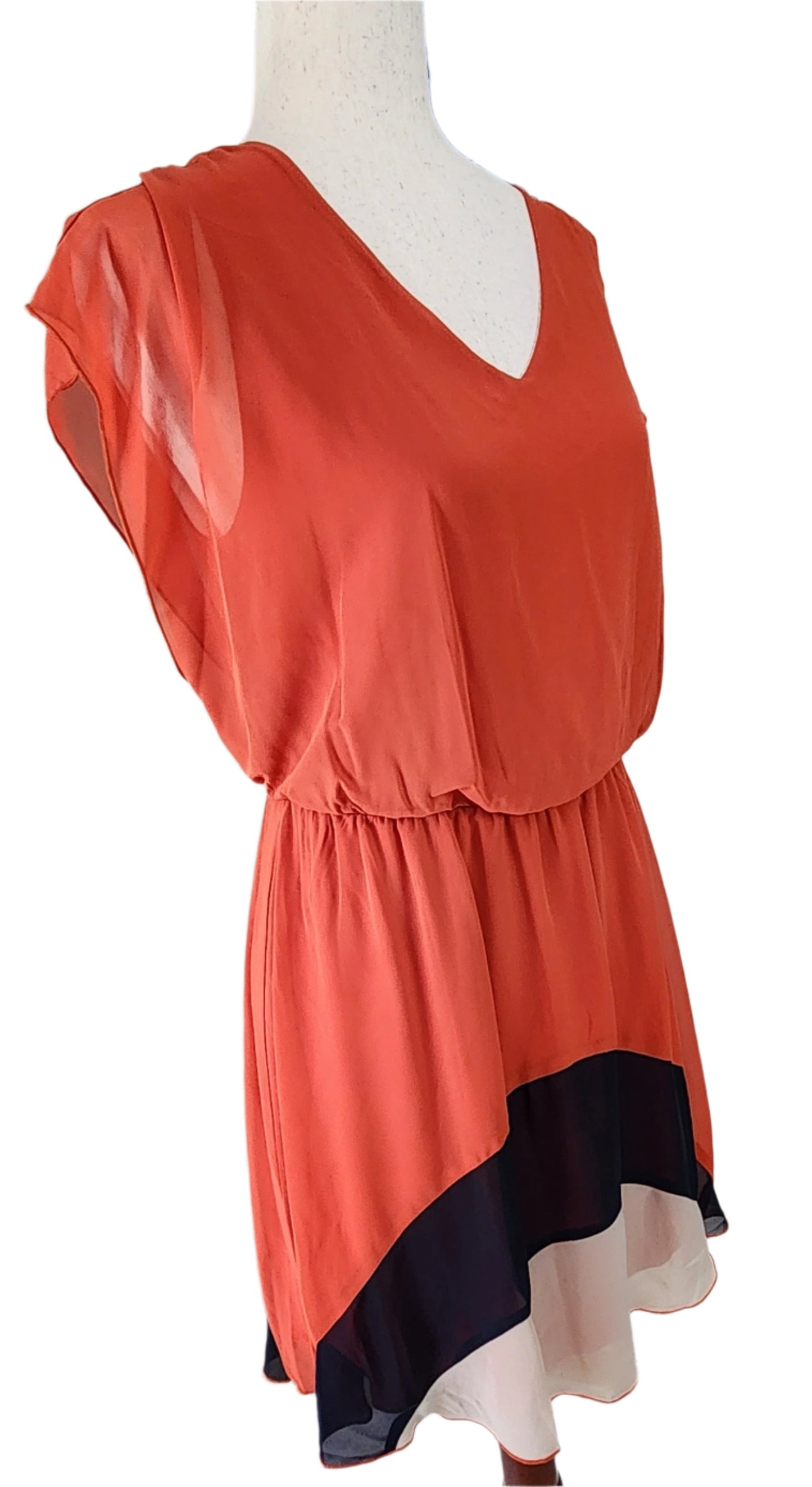 Size L Deep Orange Dress by Sweet Storm