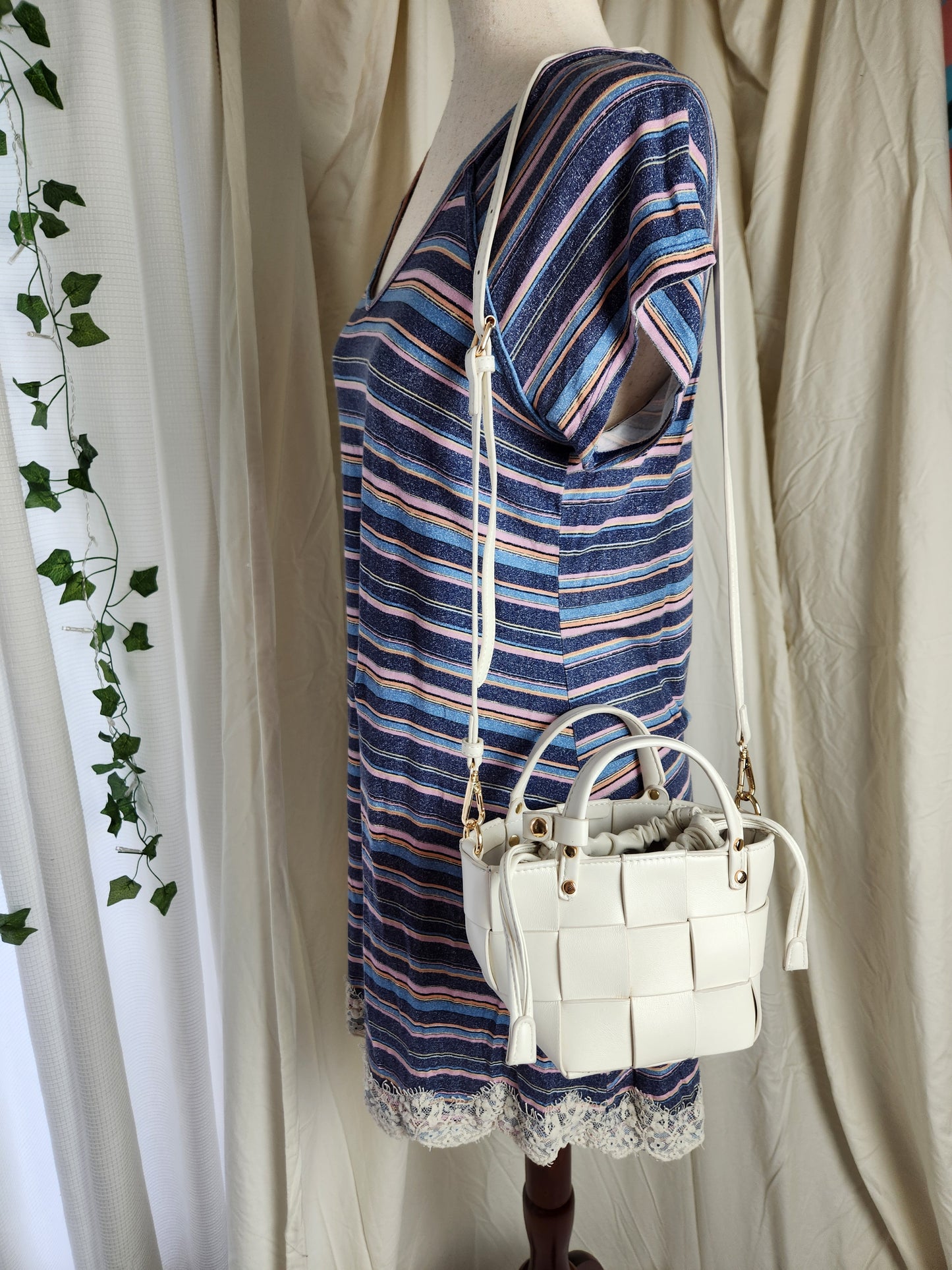 White Woven Crossbody by Forever 21