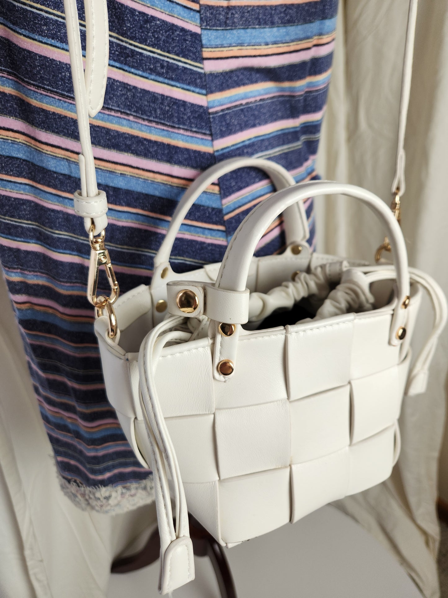 White Woven Crossbody by Forever 21