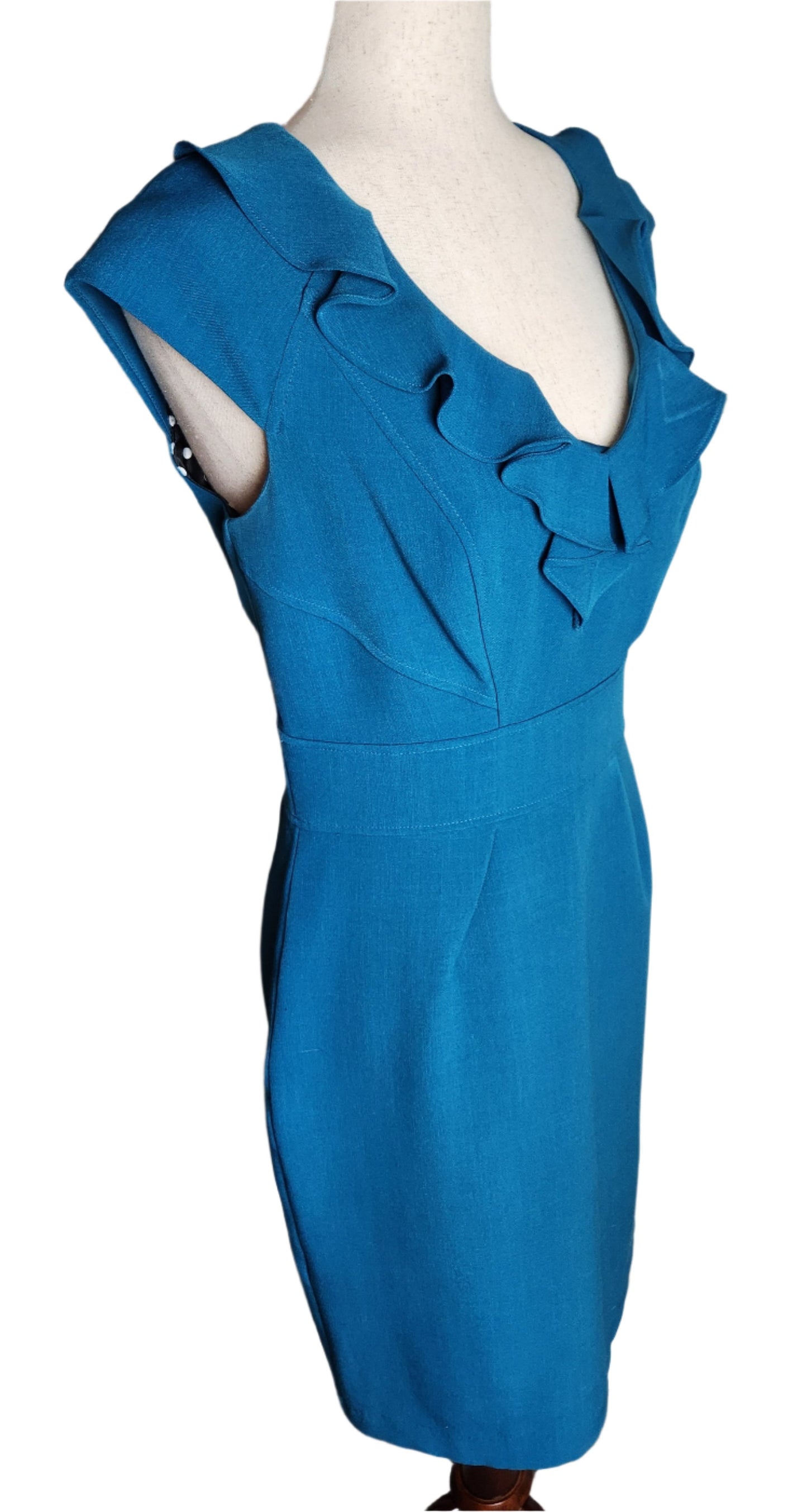 Size 8 Turquoise Business Dress by STUDIO I