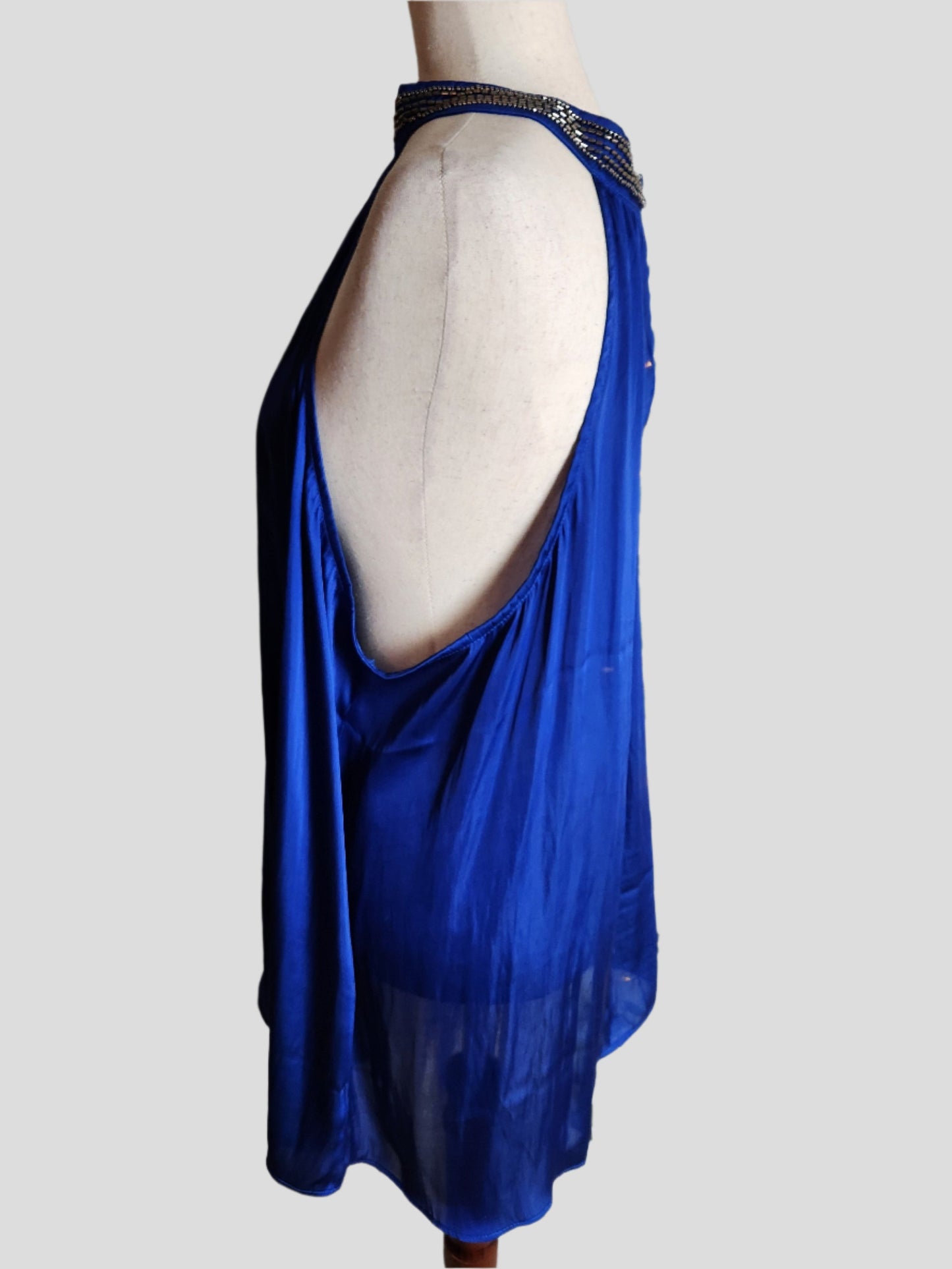Size 3X Sleeveless Silky Blue Top by TORRID