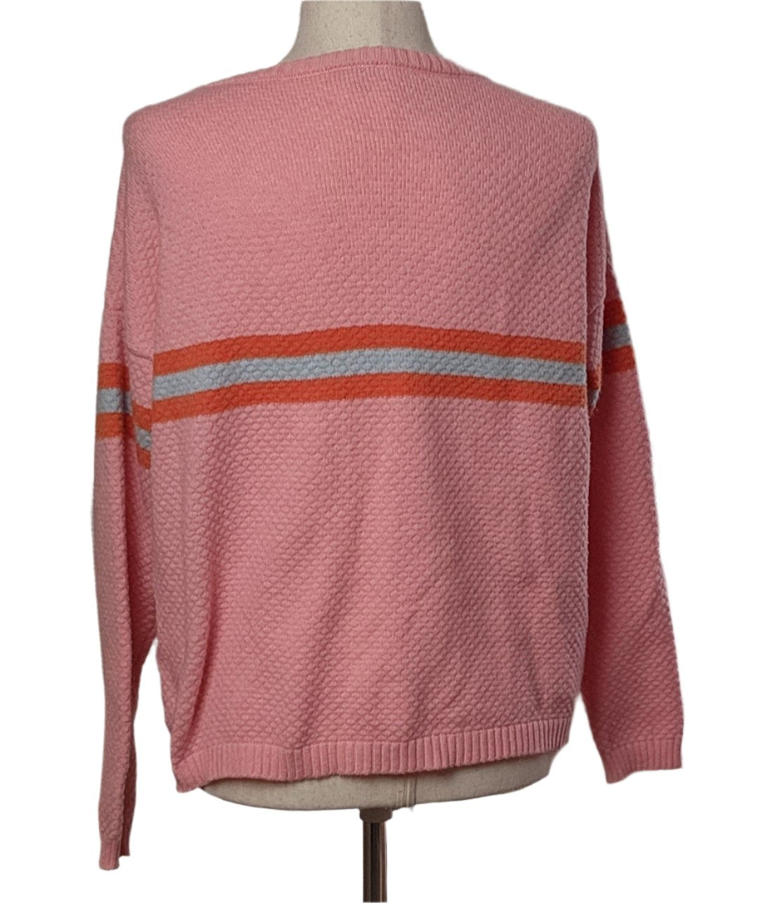 Size M Charlotte Russe Pink Sweater with Stripe