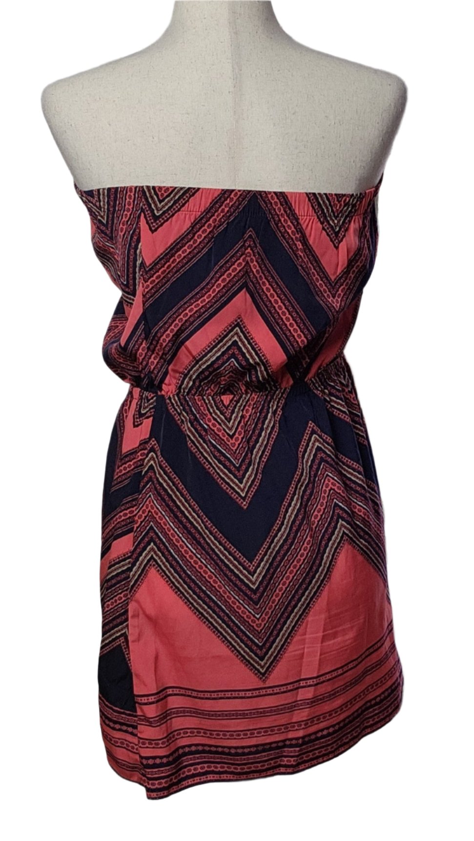 Size S Express Navy & Coral Dress