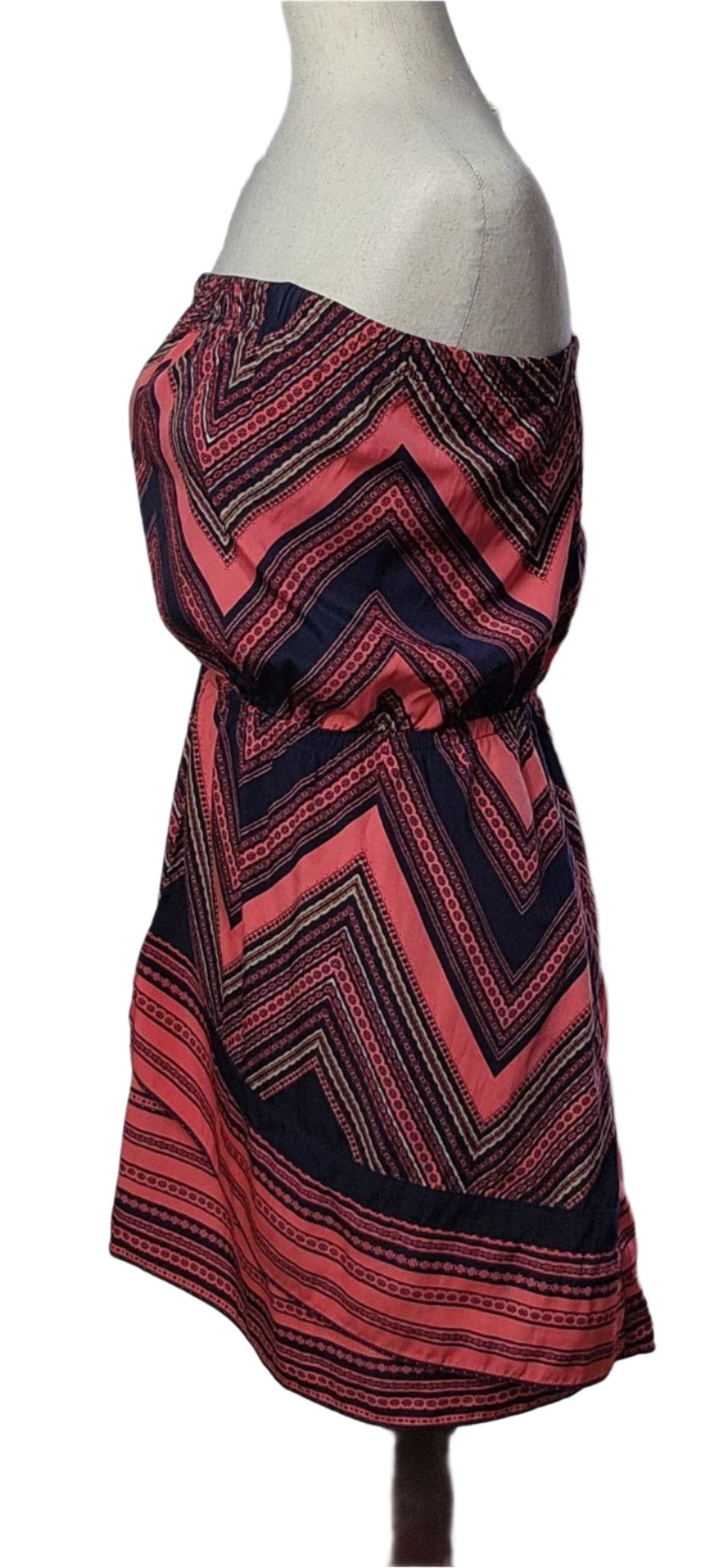Size S Express Navy & Coral Dress