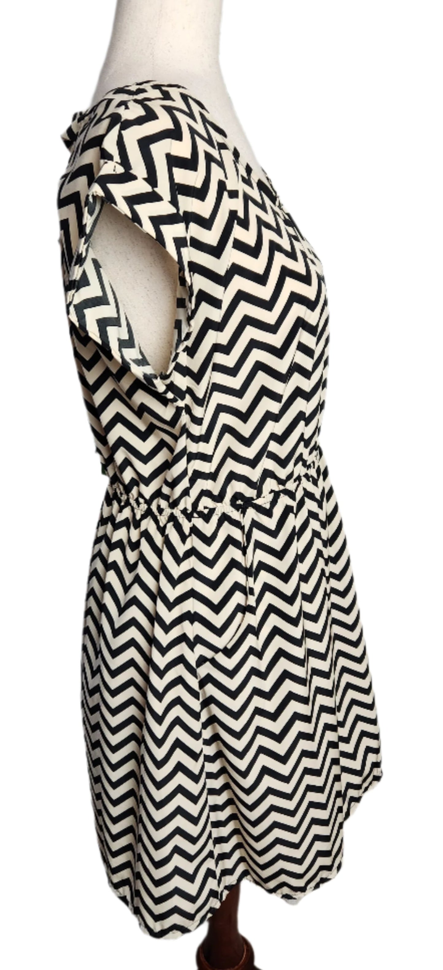 Size L Tan / Black Dress by Pink Rose