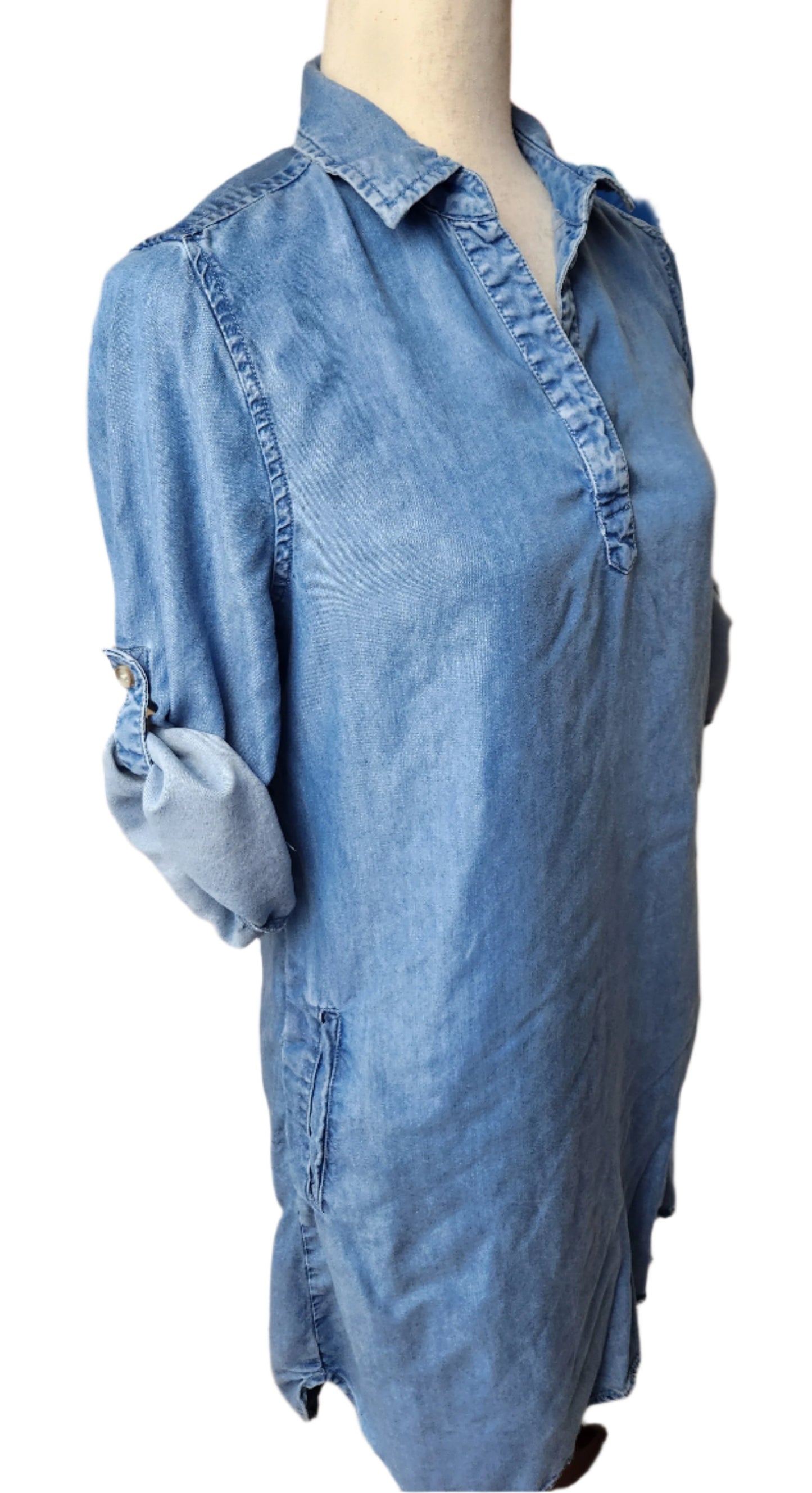 Size S Beach Lunch Lounge Denim Dress