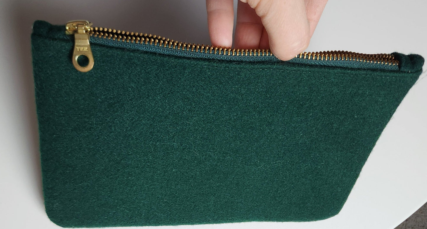 Forest Green Jeweled Clutch / Purse