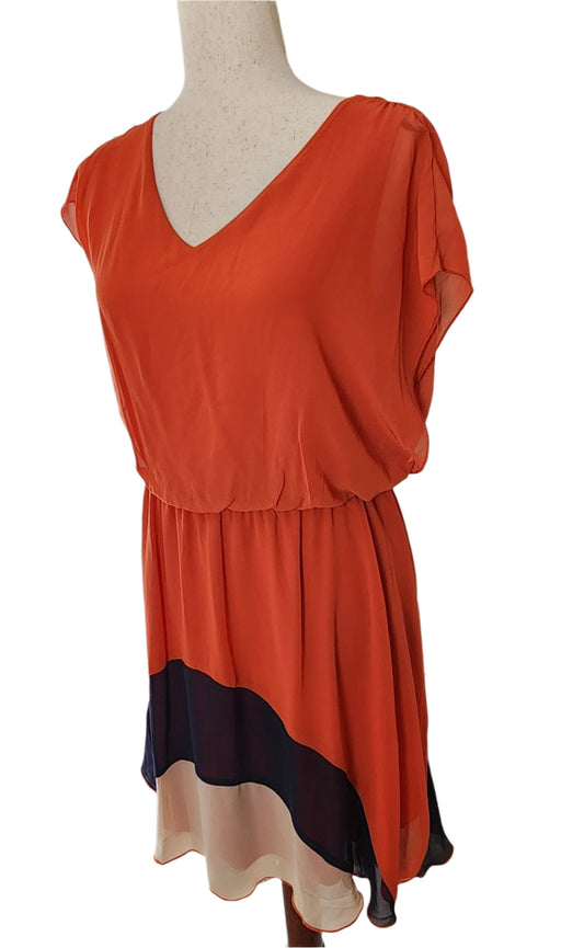 Size L Deep Orange Dress by Sweet Storm