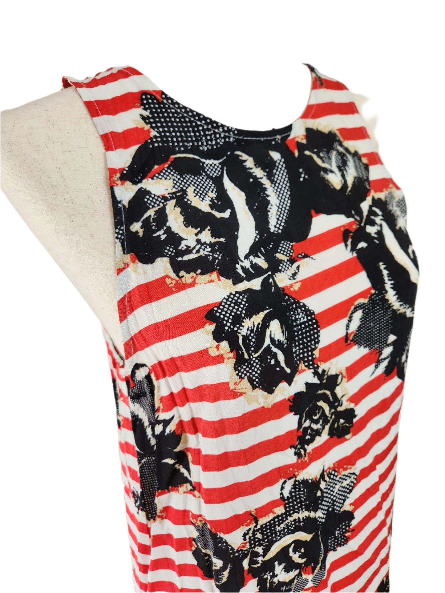 Size XS Red Stripe with Black Floral by WAYF