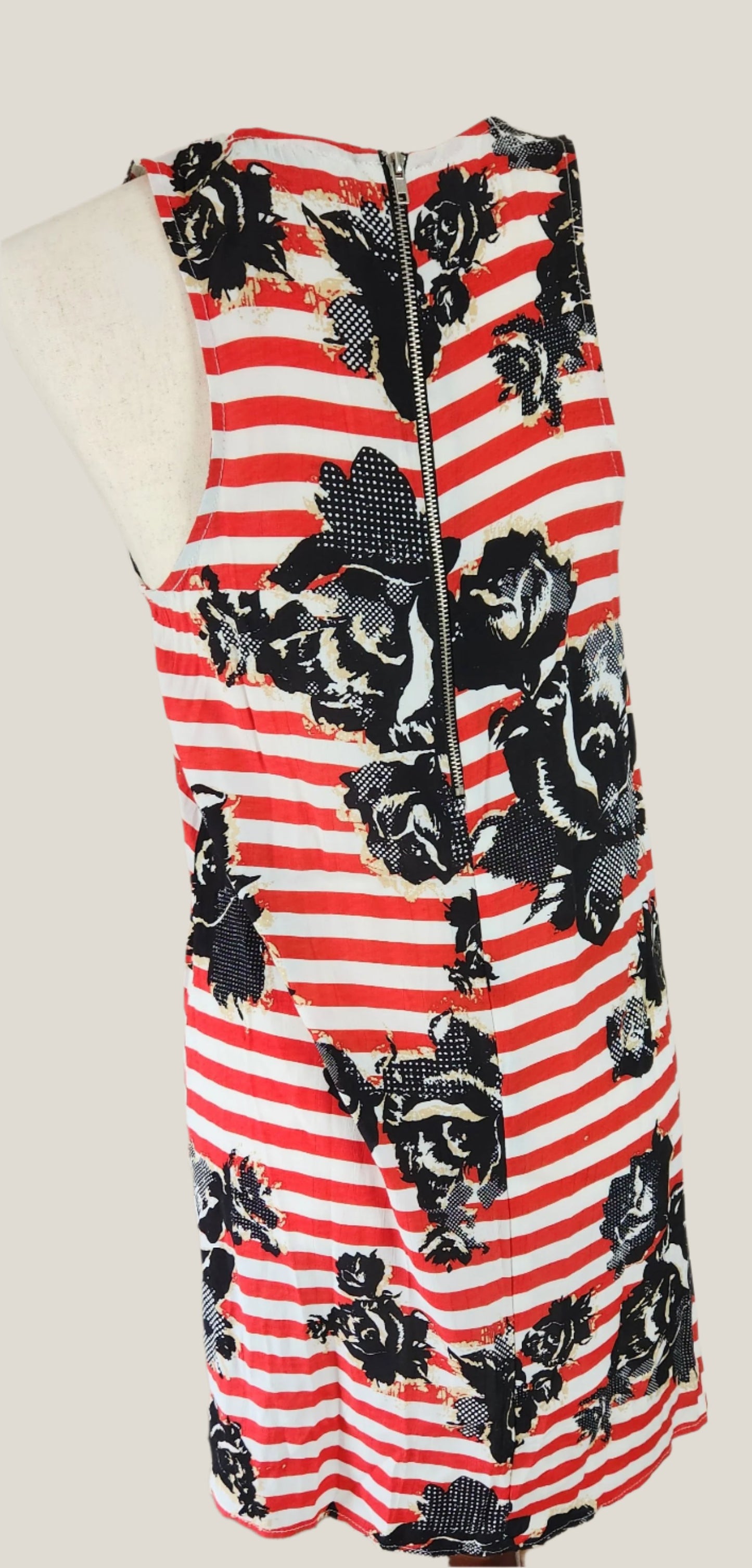 Size XS Red Stripe with Black Floral by WAYF