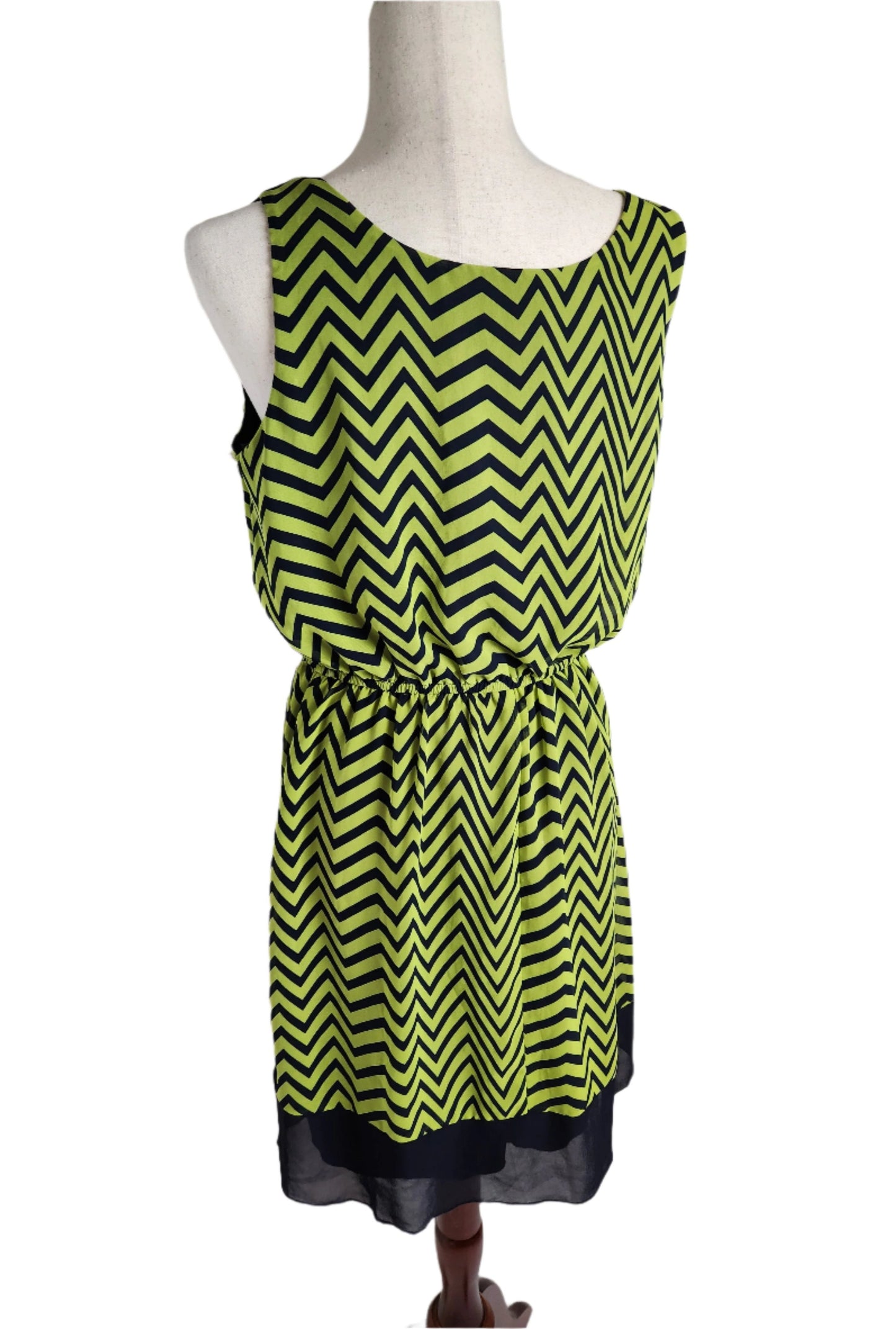 Size 10 Lime Green / Navy Dress