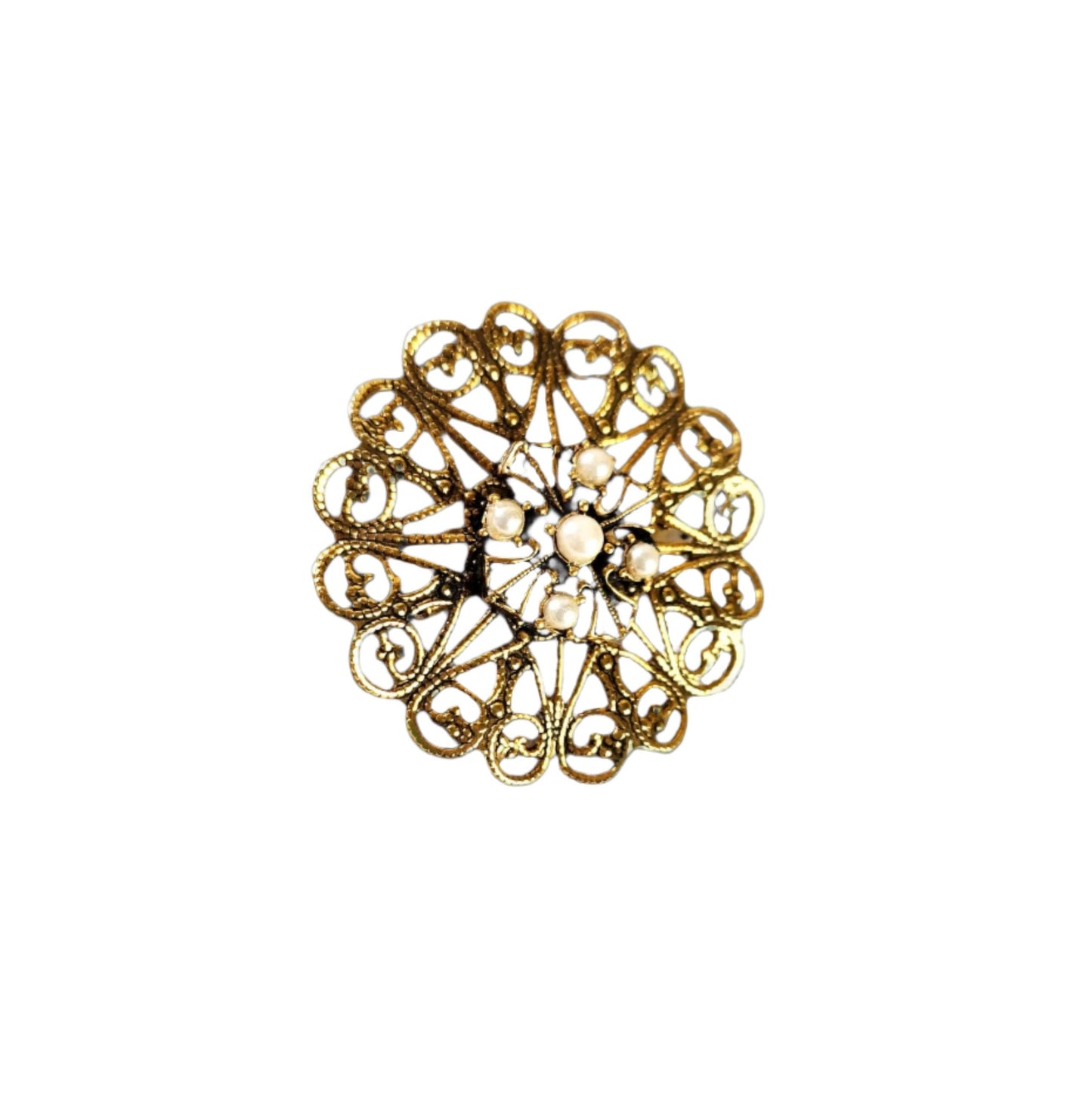 Golden / Pearl Vintage Broach