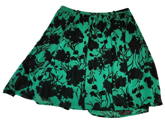 Size S Green with Black Floral Skirt