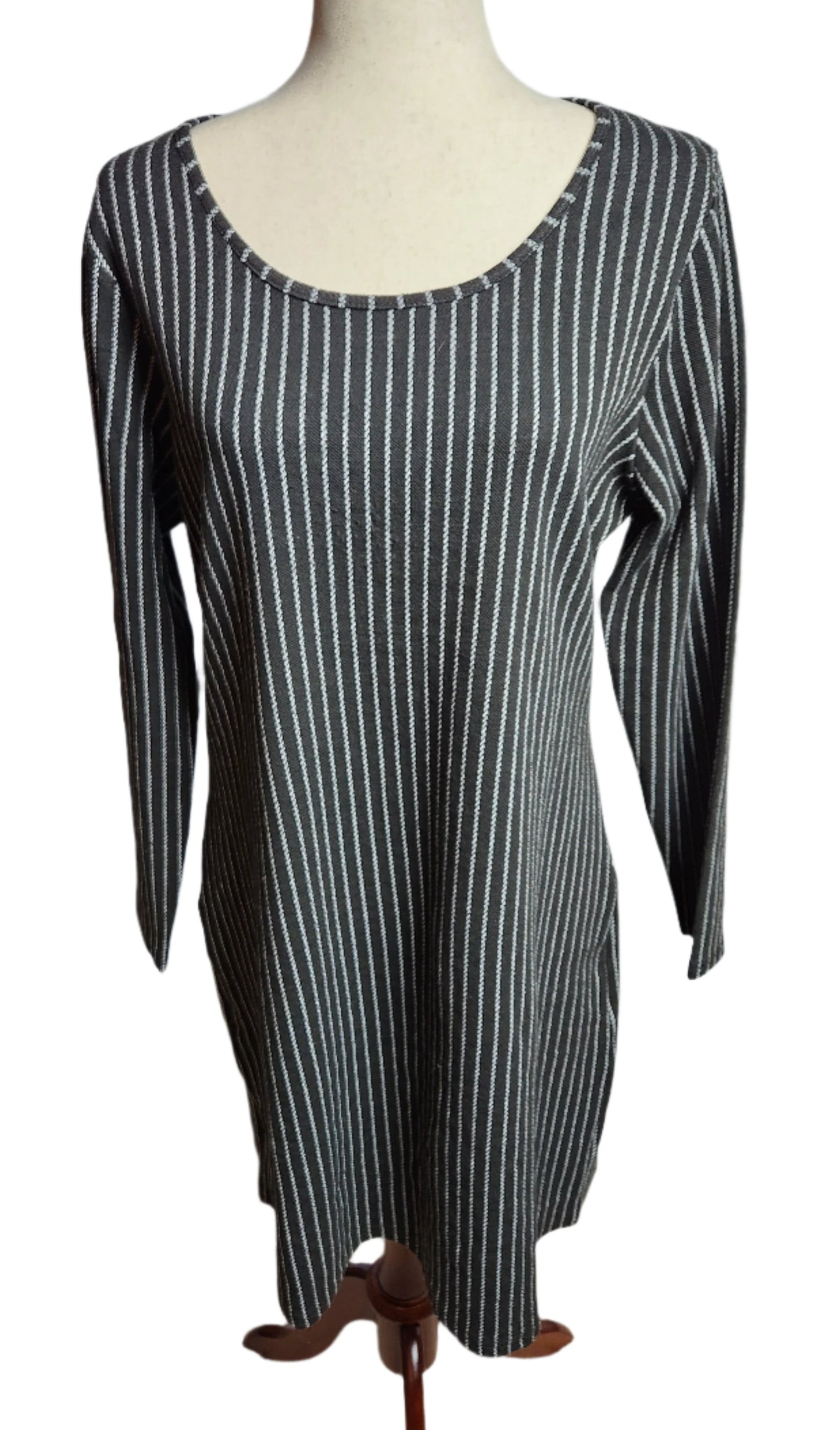 Size XL Black / White Striped Dress by Papillon