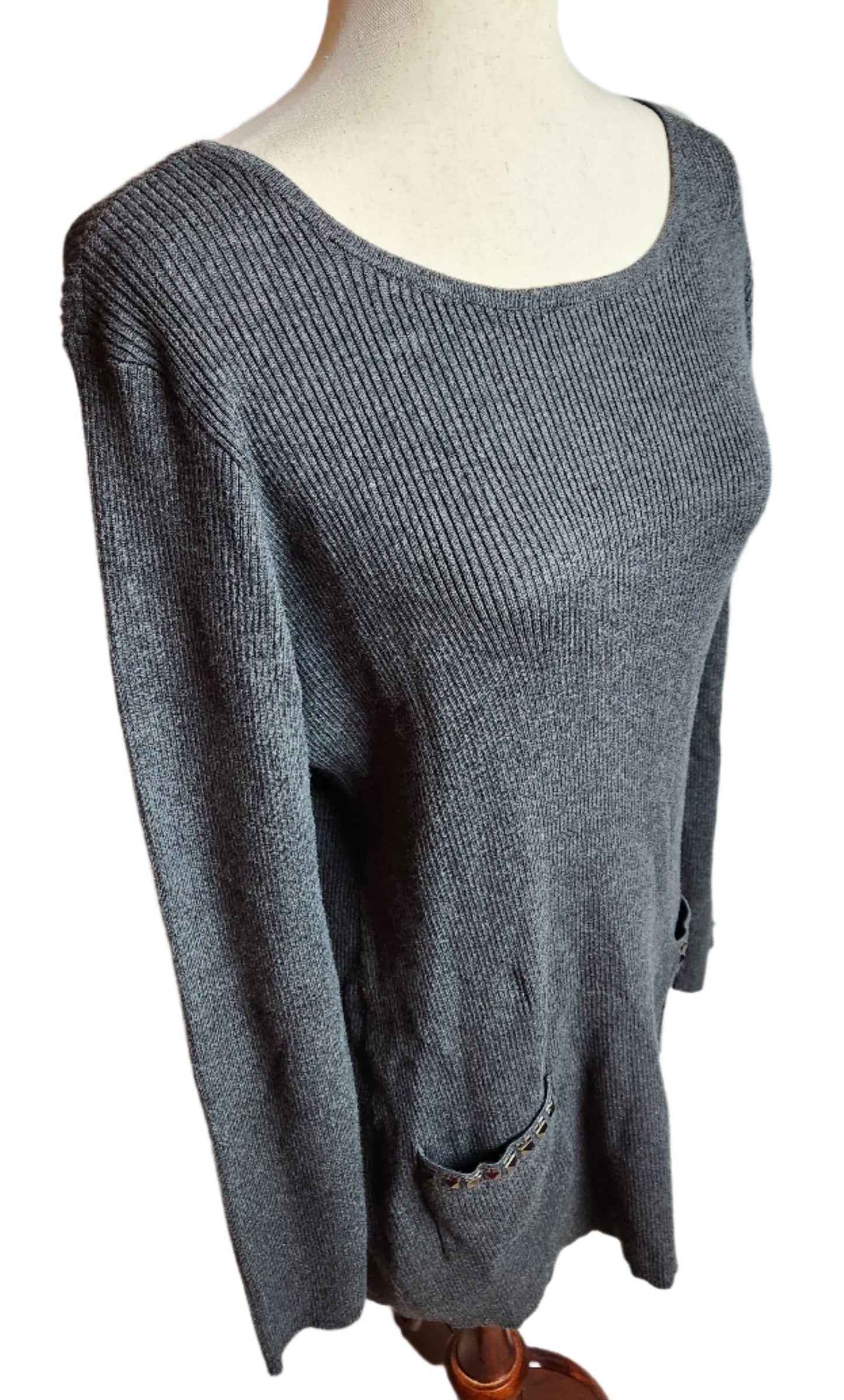 Size XL Gray Sweater Dress by AGB